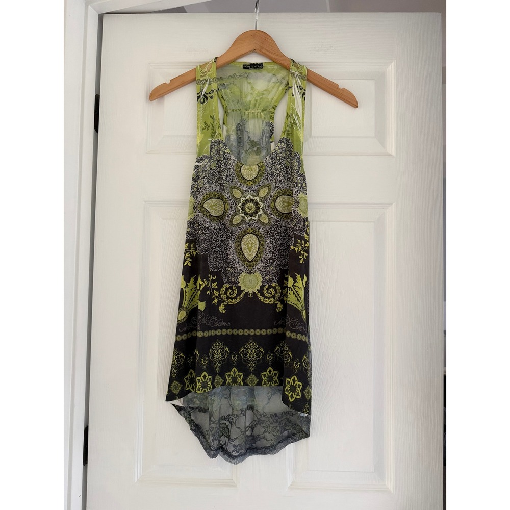 Y2K Body Central Sleeveless Sheer Top Fairycore Japanese Streetwear Party